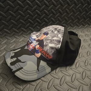 WWE John Cena Camo RAW Back Hat Cap Black & Gray – One Size Adjustable